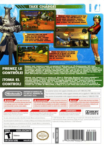 
BWii: Battalion Wars 2 | Wii | back cover | Data by MobyGames.com