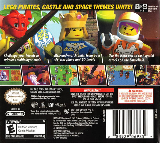 
LEGO Battles | Nintendo DS | back cover | Data by MobyGames.com