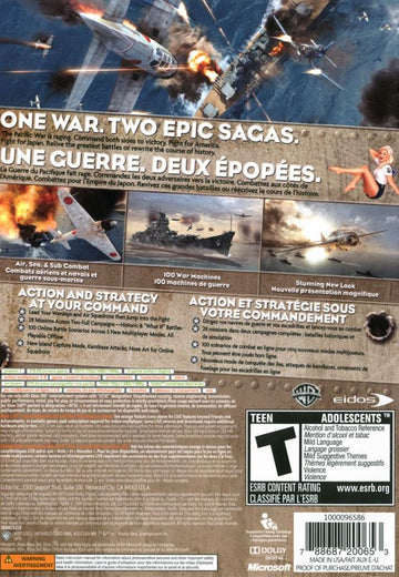 
Battlestations: Pacific | Xbox 360 | back cover | Data by MobyGames.com