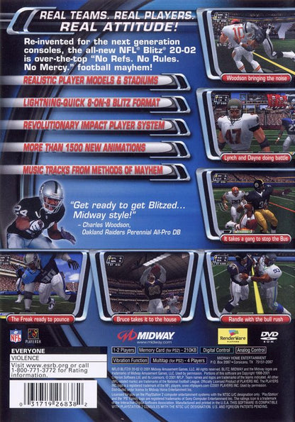 NFL Blitz 20-02 | PlayStation 2 | back cover | region=North America | source-country=United States | zypher-v2 | moby-4ab4ef05e38a | Data by MobyGames.com