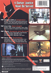 
Batman: Vengeance | Xbox | back cover | Data by MobyGames.com