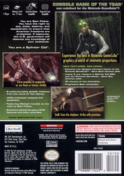 
Tom Clancy's Splinter Cell | GameCube | back cover | Region: North America | source-country=Canada,United States | Data by MobyGames.com