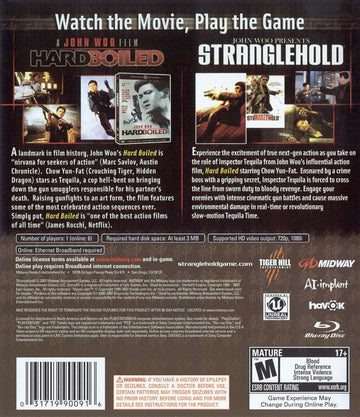 
Stranglehold (Collector's Edition) | PlayStation 3 | back cover | Data by MobyGames.com