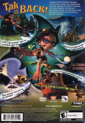 
Tak 2: The Staff of Dreams | PlayStation 2 | back cover | Data by MobyGames.com