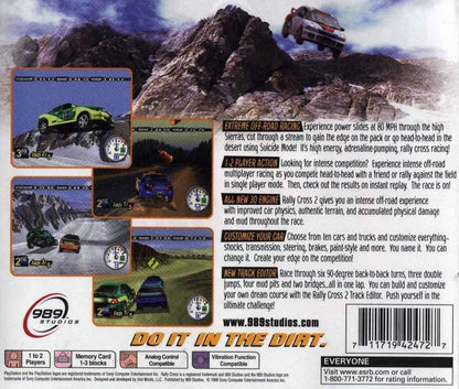 
Rally Cross 2 | PlayStation | back cover | Data by MobyGames.com