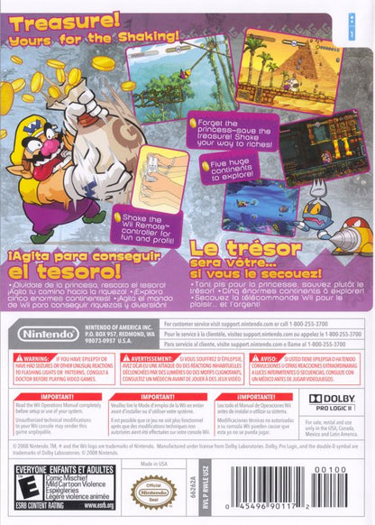 
Wario Land: Shake It! | Wii | back cover | Data by MobyGames.com