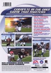 Madden NFL 2001 | PlayStation 2 | back cover | region=North America | source-country=Canada,United States | zypher-v2 | moby-9483c97fb837 | Data by MobyGames.com