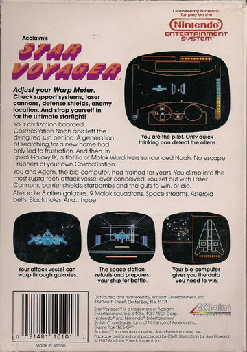 
Star Voyager | NES | back cover | Data by MobyGames.com