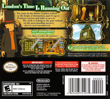 
Professor Layton and the Unwound Future | Nintendo DS | back cover | Data by MobyGames.com