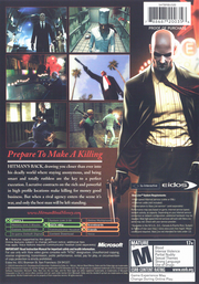 
Hitman: Blood Money | Xbox | back cover | Data by MobyGames.com
