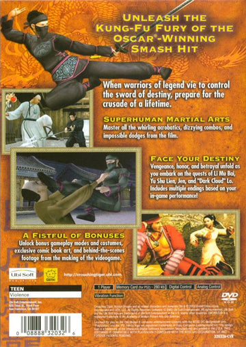 
Crouching Tiger Hidden Dragon | PlayStation 2 | back cover | Data by MobyGames.com
