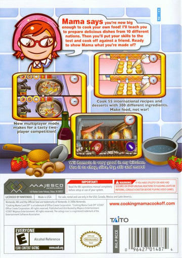
Cooking Mama: Cook Off | Wii | back cover | Data by MobyGames.com