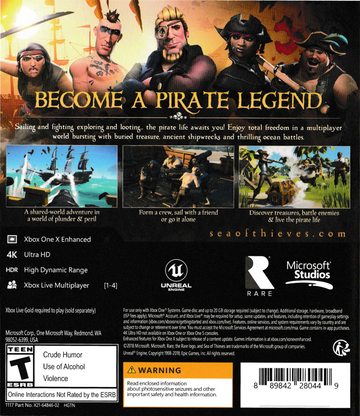 
Sea of Thieves | Xbox One | back cover | Data by MobyGames.com