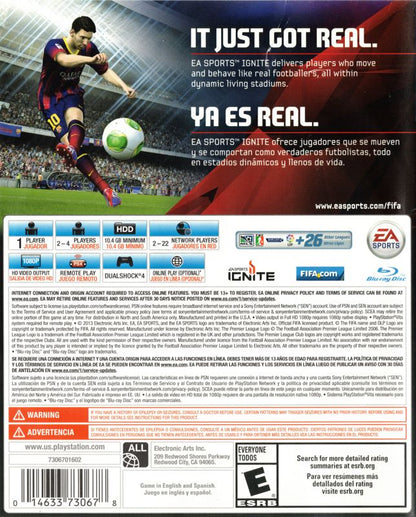 
FIFA 14 | PlayStation 4 | back cover | Data by MobyGames.com