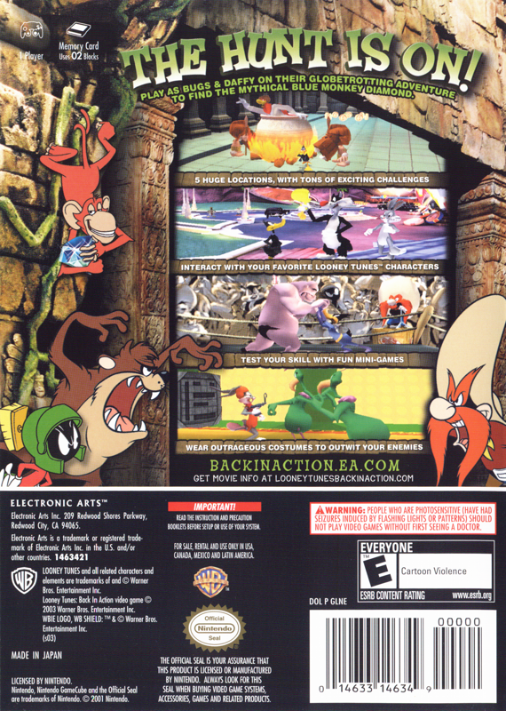 
Looney Tunes: Back in Action | GameCube | back cover | Data by MobyGames.com