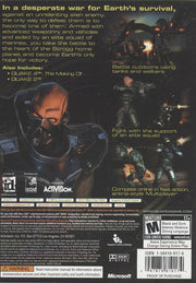 Quake 4 | Xbox 360 | back cover | region=North America | source-country=Canada,United States | zypher-v2 | moby-275debcad963 | Data by MobyGames.com