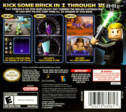
LEGO Star Wars: The Complete Saga | Nintendo DS | back cover | Data by MobyGames.com
