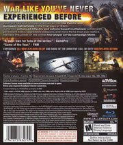 Call of Duty: World at War | PlayStation 3 | back cover | region=North America | source-country=United States | zypher-v2 | moby-71f2b2cb5ffb | Data by MobyGames.com