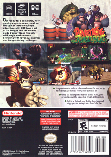 
Donkey Kong: Jungle Beat | GameCube | back cover | Data by MobyGames.com
