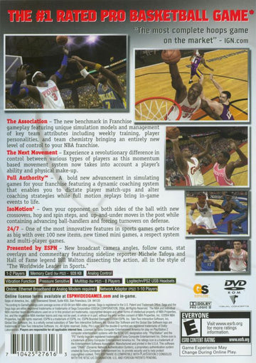 ESPN NBA 2K5 | PlayStation 2 | back cover | region=North America | source-country=Canada,United States | zypher-v2 | moby-a69ab27dda42 | Data by MobyGames.com
