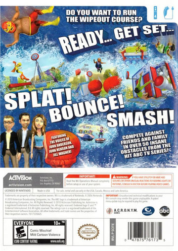 
Wipeout: The Game | Wii | back cover | Data by MobyGames.com