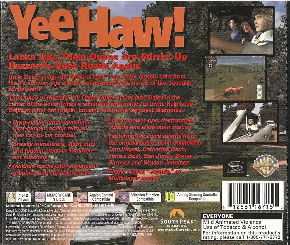 
The Dukes of Hazzard II: Daisy Dukes It Out | PlayStation | back cover | Data by MobyGames.com