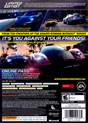 Need for Speed: Hot Pursuit (Limited Edition) | Xbox 360 | back cover | region=North America | source-country=United States | zypher-v2 | moby-608afcda7471 | Data by MobyGames.com