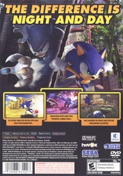 Sonic: Unleashed | PlayStation 2 | back cover | region=North America | source-country=United States | zypher-v2 | moby-826707b686da | Data by MobyGames.com