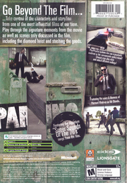 
Reservoir Dogs | Xbox | back cover | Region: North America | source-country=United States | Data by MobyGames.com