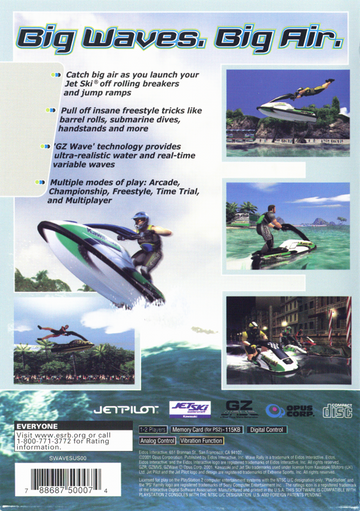 
Wave Rally | PlayStation 2 | back cover | Region: North America | source-country=United States | Data by MobyGames.com