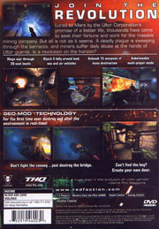 
Red Faction | PlayStation 2 | back cover | Region: North America | source-country=United States | Data by MobyGames.com