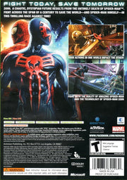 
Spider-Man: Edge of Time | Xbox 360 | back cover | Region: North America | source-country=Canada,Mexico,United States | Data by MobyGames.com