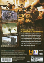 
Mercenaries: Playground of Destruction | PlayStation 2 | back cover | Data by MobyGames.com