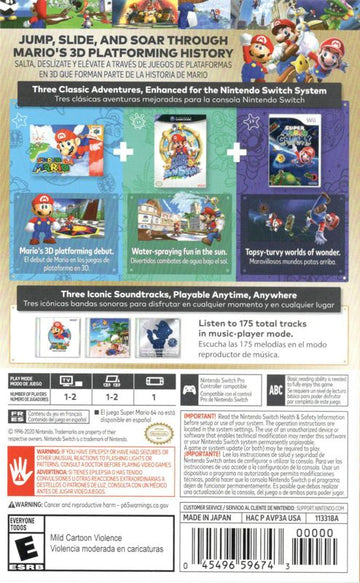 
Super Mario 3D All-Stars | Nintendo Switch | back cover | Data by MobyGames.com