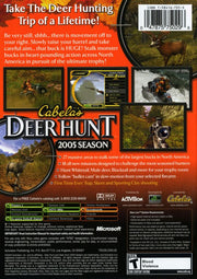 
Cabela's Deer Hunt: 2005 Season | Xbox | back cover | Data by MobyGames.com