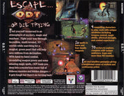 
O.D.T.: Escape... or Die Trying | PlayStation | back cover | Region: North America | source-country=United States | Data by MobyGames.com