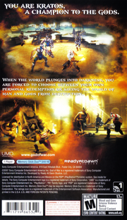 
God of War: Chains of Olympus | PSP | back cover | Data by MobyGames.com