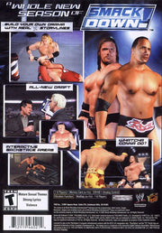 WWE Smackdown! Shut Your Mouth | PlayStation 2 | back cover | region=North America | source-country=Canada,United States | zypher-v2 | moby-f1bac4e17f13 | Data by MobyGames.com