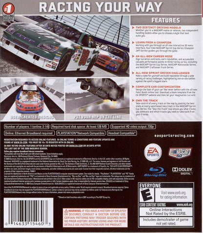 
NASCAR 09 | PlayStation 3 | back cover | Data by MobyGames.com