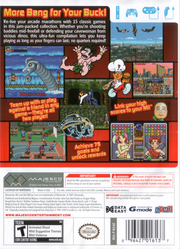 Data East Arcade Classics | Wii | back cover | region=North America | source-country=United States | zypher-v2 | moby-a884b691a956 | Data by MobyGames.com