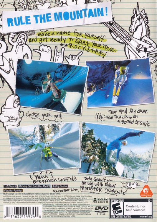 
SSX on Tour | PlayStation 2 | back cover | Region: North America | source-country=United States | Data by MobyGames.com