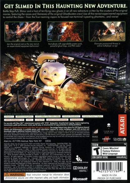 
Ghostbusters: The Video Game | Xbox 360 | back cover | Region: North America | source-country=United States | Data by MobyGames.com