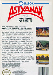 
Astyanax | NES | back cover | Data by MobyGames.com