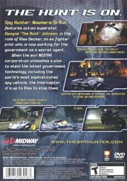 
Spy Hunter: Nowhere to Run | PlayStation 2 | back cover | Region: North America | source-country=United States | Data by MobyGames.com