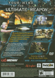 
Psi-Ops: The Mindgate Conspiracy | PlayStation 2 | back cover | Data by MobyGames.com