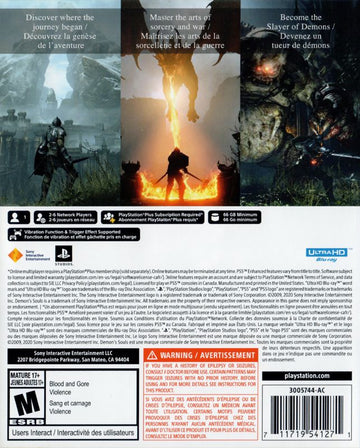 
Demon's Souls | PlayStation 5 | back cover | Data by MobyGames.com