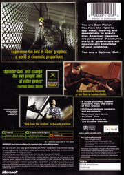 Tom Clancy's Splinter Cell | Xbox | back cover | region=North America | source-country=Canada,United States | zypher-v2 | moby-90a91eda6b53 | Data by MobyGames.com