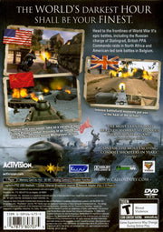 Call of Duty: Finest Hour | PlayStation 2 | back cover | region=North America | source-country=Canada,United States | zypher-v2 | moby-3d1fa15faccf | Data by MobyGames.com