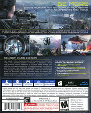 
Sniper: Ghost Warrior 3 - Season Pass Edition | PlayStation 4 | back cover | Region: North America | source-country=United States | Data by MobyGames.com