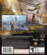 
inFAMOUS | PlayStation 3 | back cover | Region: North America | source-country=United States | Data by MobyGames.com